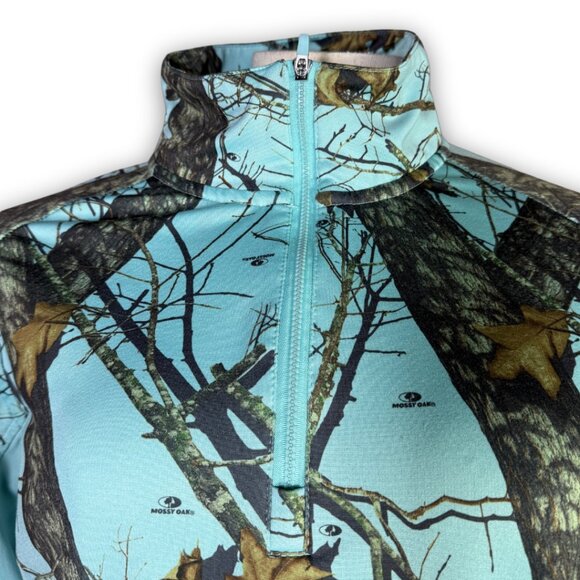 Energy Zone Blue Camo Quarter Zip Pullover W Sz L - Picture 6 of 11